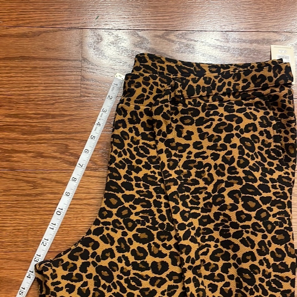 Plus petite women’s leopard print WIDE leg full line stretchy knit pants  2XP - Picture 8 of 14